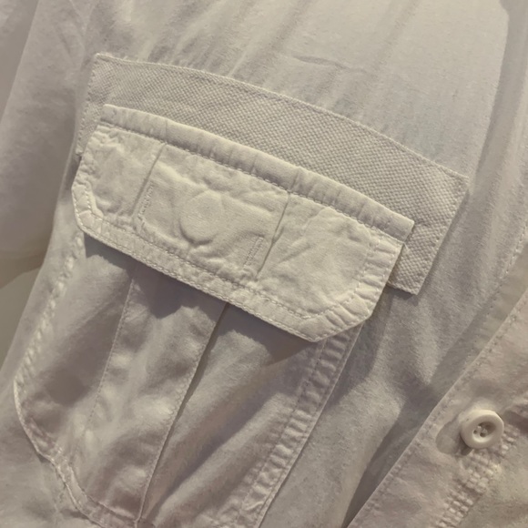 Men’s casual white shirt sleeve shirt size L - Picture 2 of 4